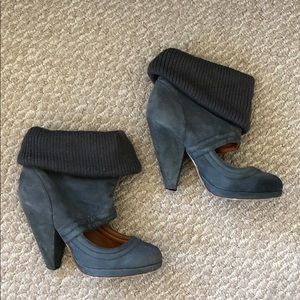 Charlotte Ronson Grey Suede Booties